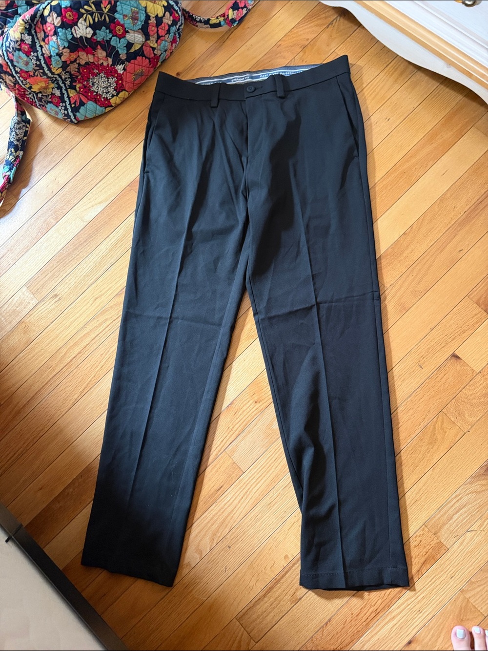 Haggar Black Men's Dress Pants - Classic Straight Fit